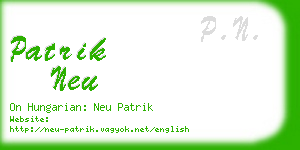 patrik neu business card